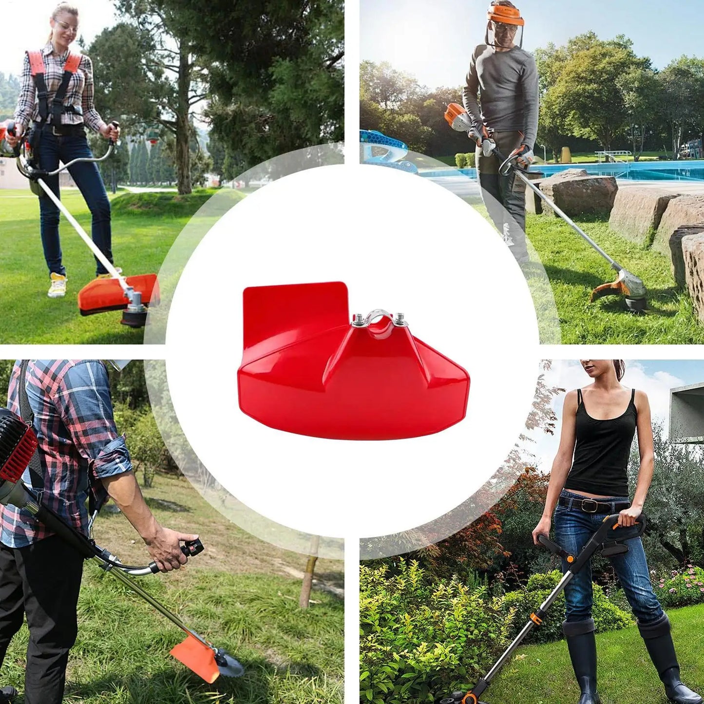 Brush Cutter Guard Block Plastic Weeder Machine Cover Grass Trimmer Shield Garden Tools Lawn Trimmer Protective Cover S/L size