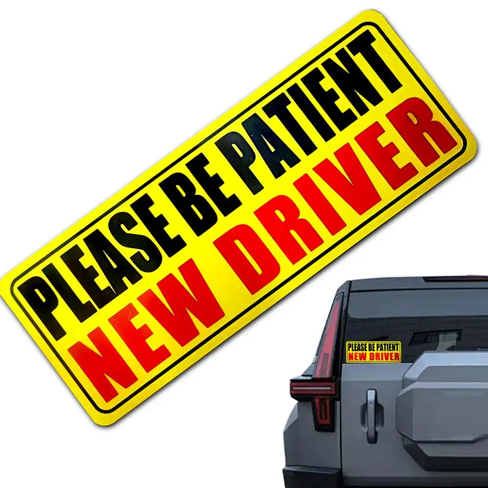 Student Driver Magnet For Car Please Be Patient Student Driver Decal Reflective Novice Driver Sticker Please Be Patient Student