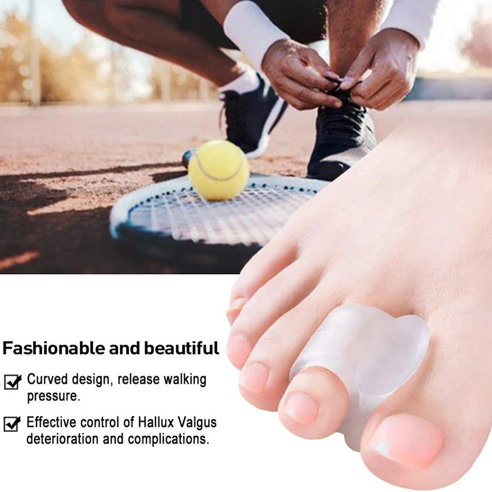 2pcs Toe Ring Correction Of Hallux Valgus Toe Separator Nursing Pad Foot Care Orthopedic Adjuster Big Toe Separator