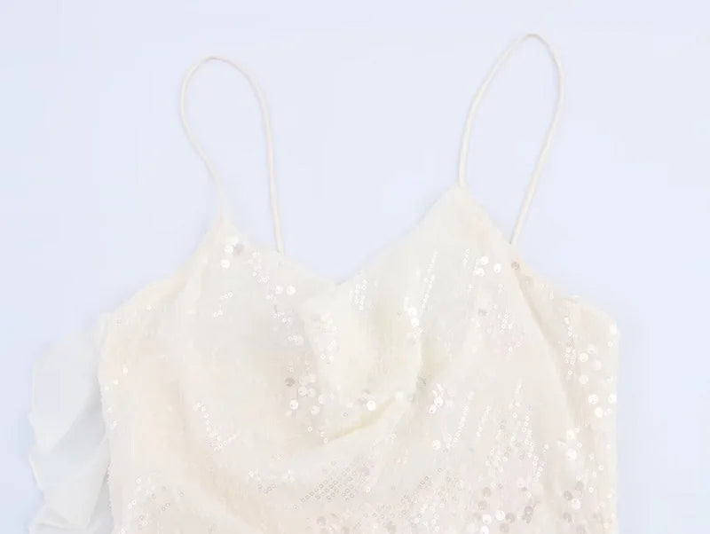 Sequin Slip Mini Party Dress – Backless Going-Out