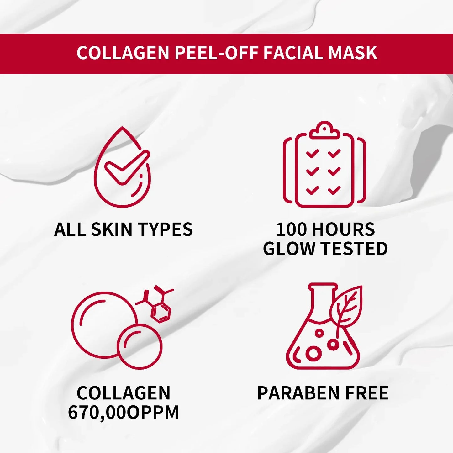 Real Collagen Fit, Collagen Wrapping Mask, Collagen 670,000ppm, Peel Off Facial Mask for elasticity, Hydrating, Glow, Glass Skin. Women