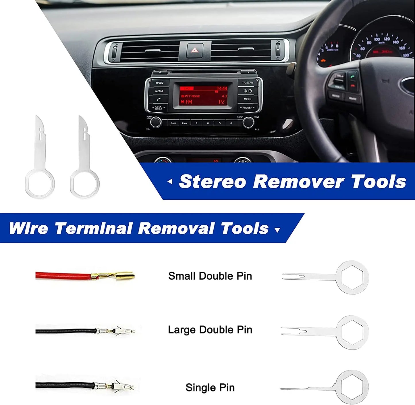 Car Trim Removal Tool 41/11/5Pcs Trim Puller Tool Kit Pry Tools Set for Trim Clip Pliers Fastener Plastic Rivets Removal Kit