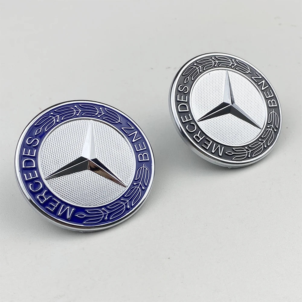1pcs 57mm Car Front Hood Emblem Badge Bonnet Car Accessories For Mercedes Benz W204 W205 W212 W213 W221 W177 W246 GLA GLC CLA