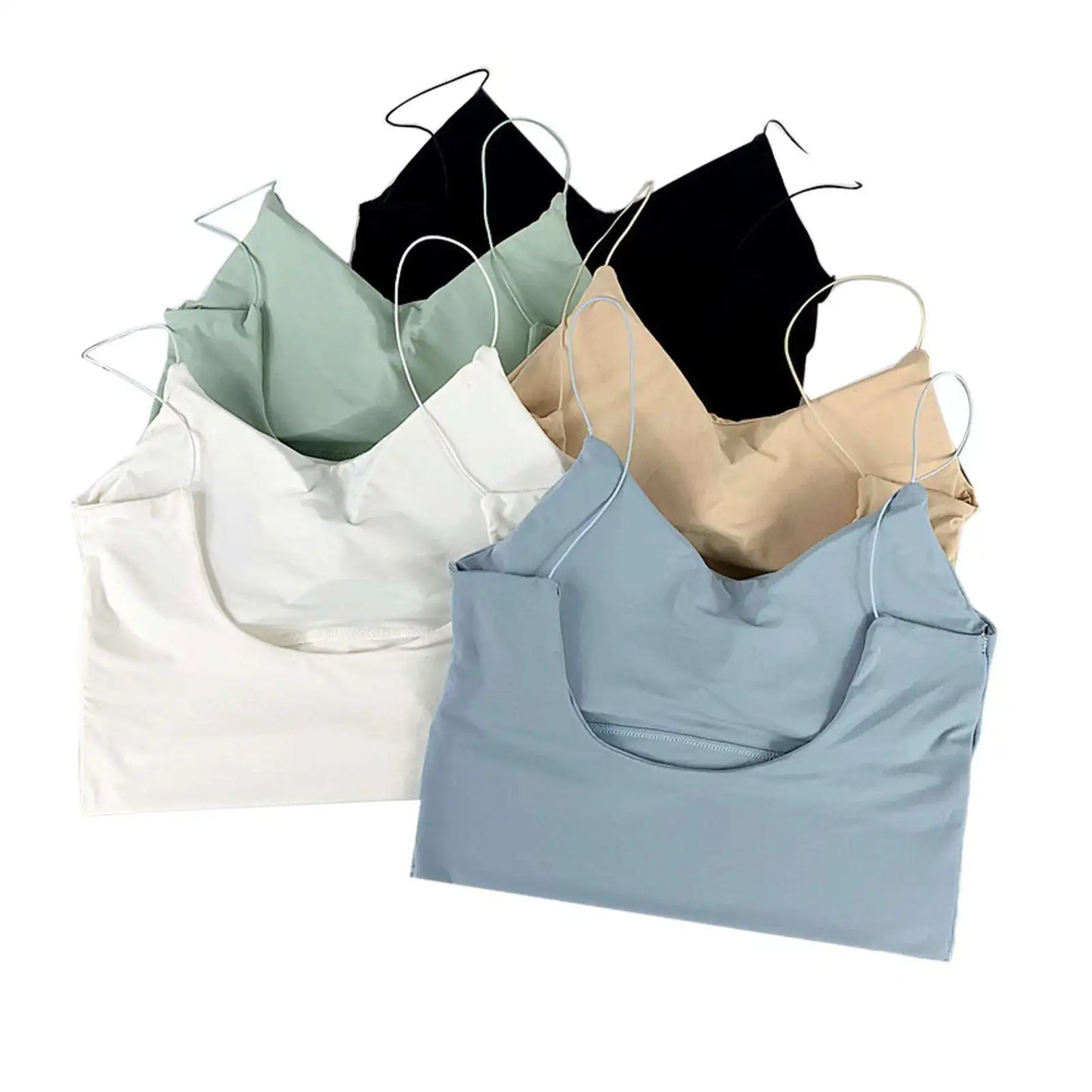 Women's Seamless Ice-Silk Camisole — Padded Bralette Tank Top