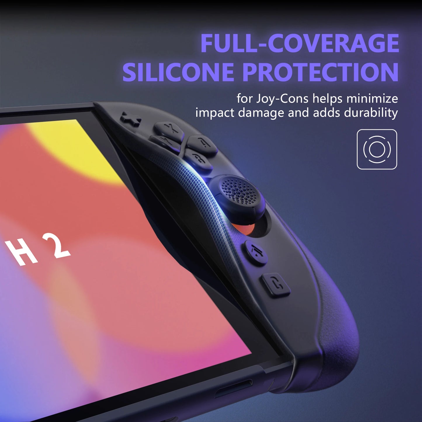 PlayVital Ranger Dockable Silicone Grip Case with Hard Shell Cover for Nintendo Switch 2 Full-Body Cover with Stand & Thumb Grip