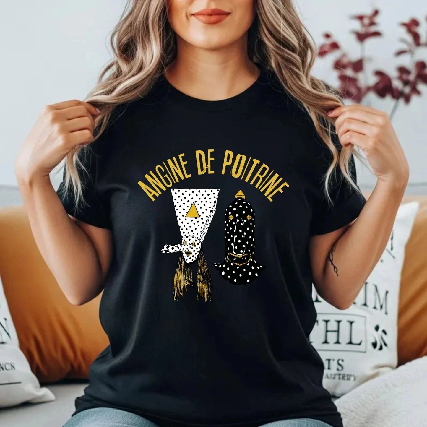 Angine De Poitrine T Shirt Women's Men Cotton Tee Casual Summer Oversized Streetwear O-Neck Novelty Trendy Vintage Harajuku Top