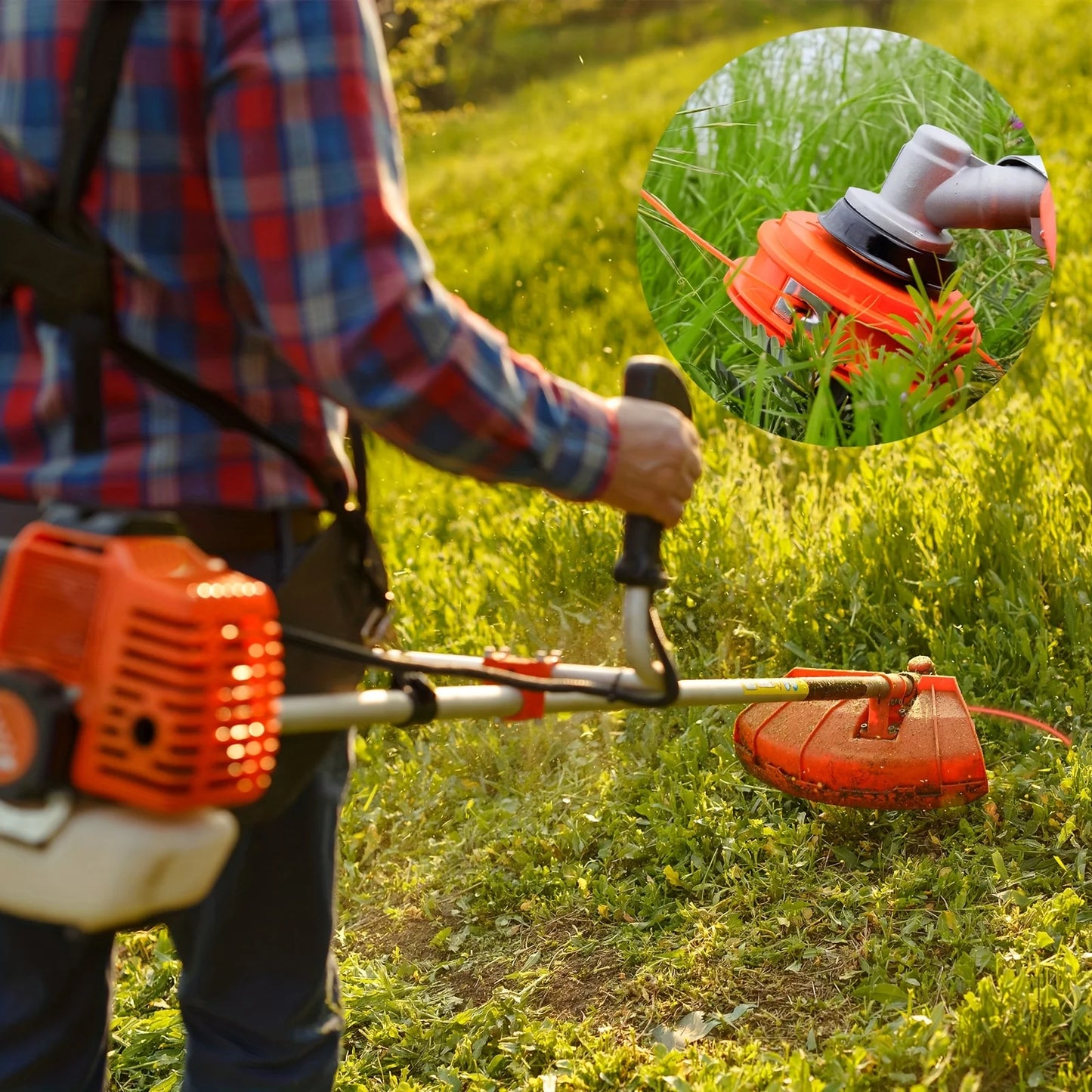 Universal M10 Aluminum Nylon Brush Mower Bump Spool Grass Trimmer 2 Lines Cutter Head Thread Line String Saw Strimmer Garden