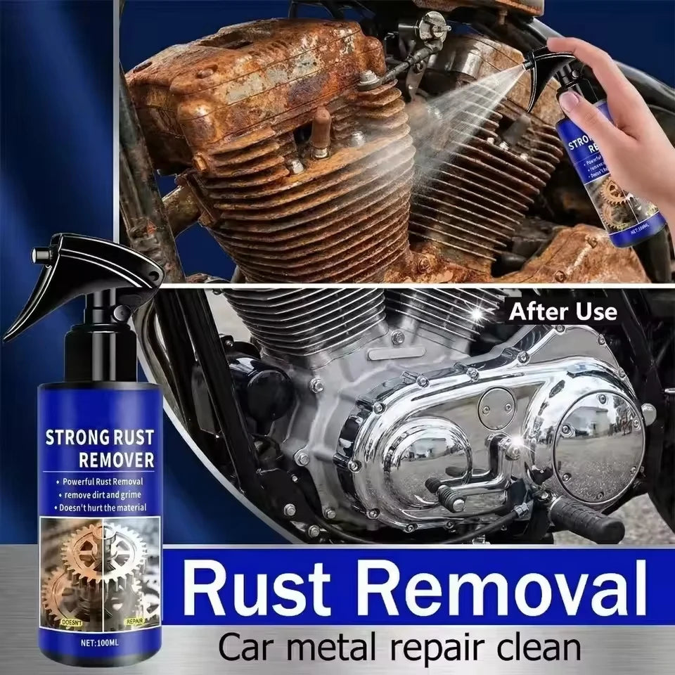 Automotive Car Rust Remover Spray Clean Metal Iron Quickly Auto Exhaust Pipe Rust Derusting Spray Stain Removal Agent