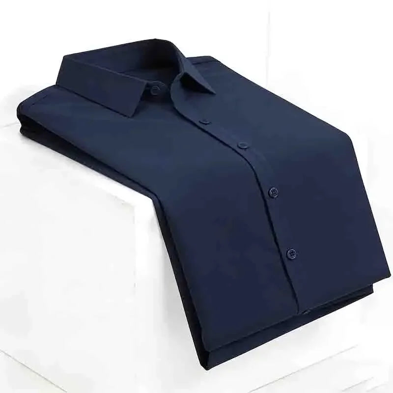 Men's Wedding Dress Shirt - Slim Fit, Formal Short-Sleeve Button-Down