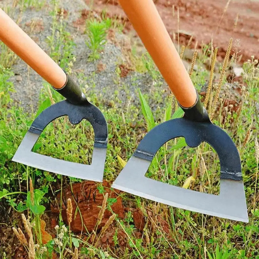 Handheld Hollow Hoe Thickened Manganese Steel Agricultural Weeding Hoe Planting Vegetable Gardening Loosening Soil Weeding Tool
