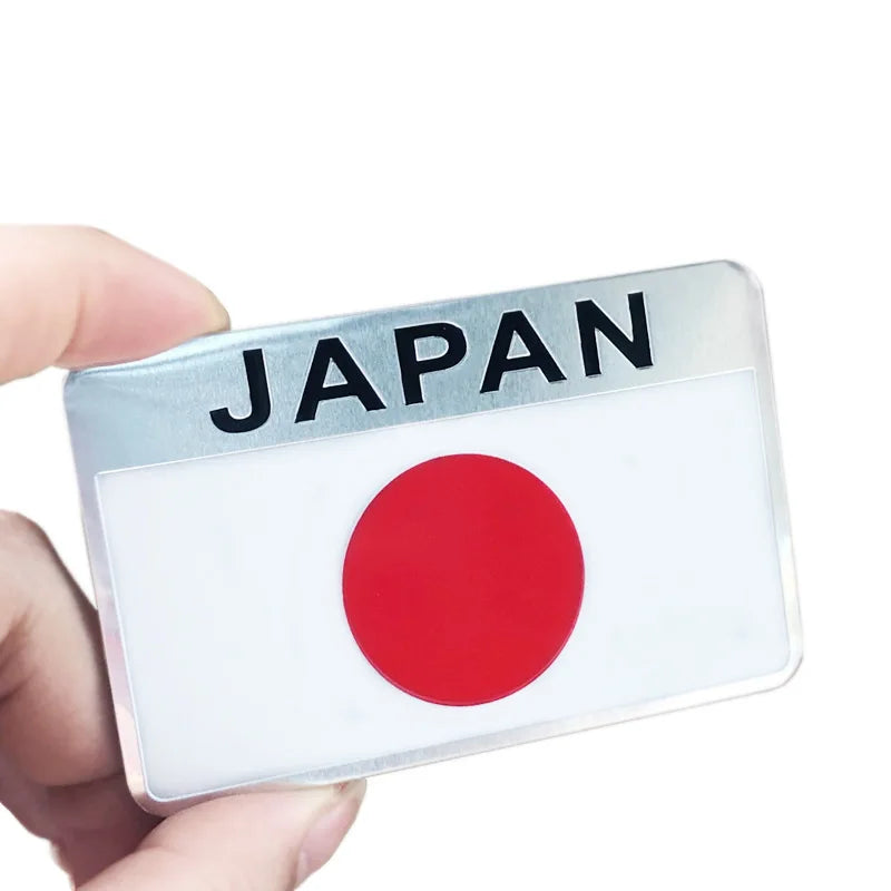 3D Aluminum JAPAN National Flag Map Car Motorcycle Styling Badge Emblem Decal Sticker For Toyota Honda Suzuki Nissan Lexus Mazda