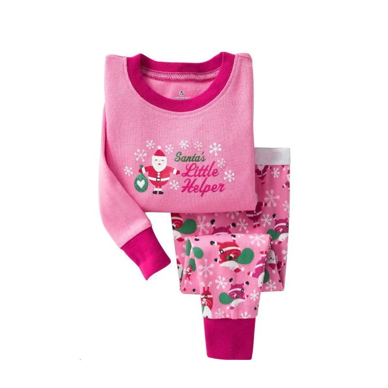Kids Animal Embroidered Pajama Set - Soft Two-Piece Sleepwear