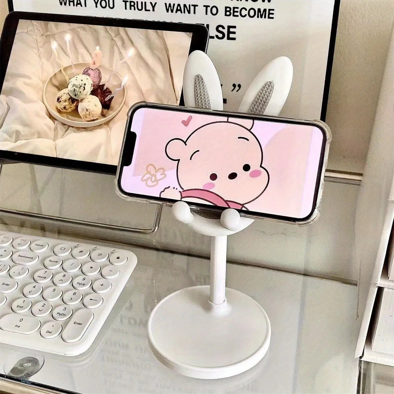 Cute Rabbit Phone Stand – Hands-Free Universal Holder for Phones & Tablets | Room Decor