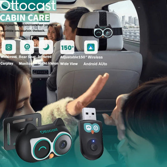 Ottocast Cabin Care Baby Car Camera Monitor with Wireless CarPlay
