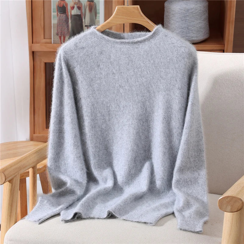 Women's Soft Knit Crew Neck Sweater, Basic Pullover