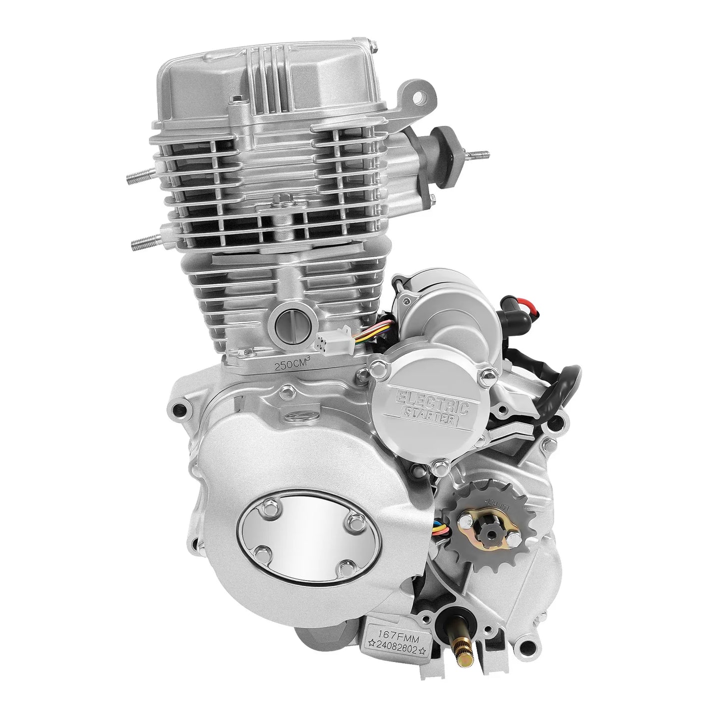 4 Stroke 250cc DIRT BIKE ATV Engine Motor, with 5 Speed Transmission Electric Start, Single Cylinder For 200cc 250cc ATV Models
