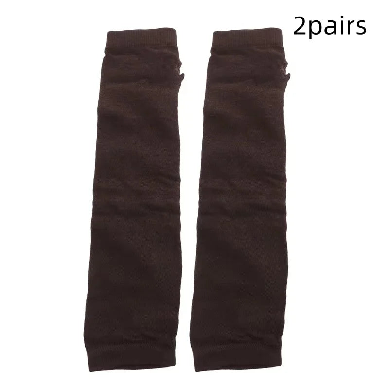 Unisex Long Crochet Arm Warmers - Stretchy Fingerless Gloves - photo 16