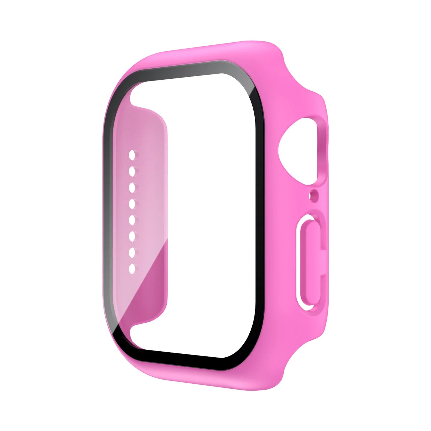 Apple Watch Tempered Glass Case + Screen Protector – Series 1–11, SE & Ultra 2 (38–46mm)