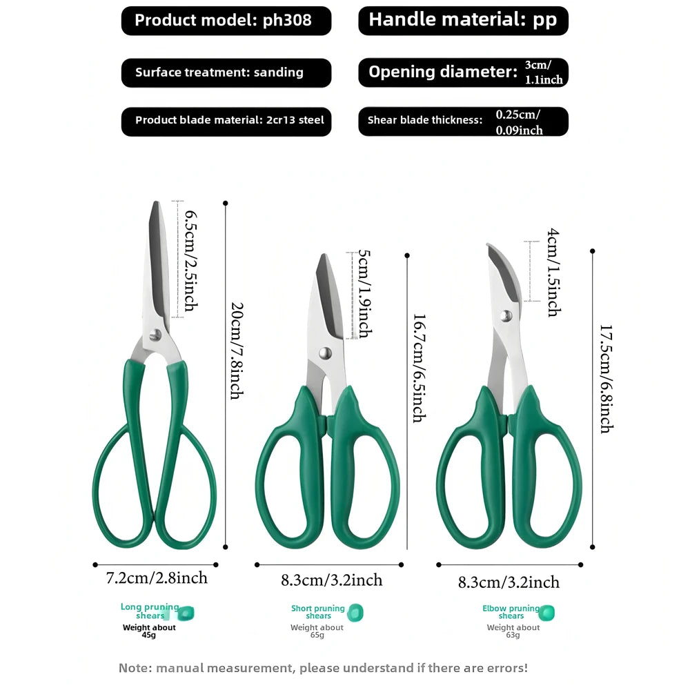 1/3PCS，Gardening Shears Flower Branch Scissors Stainless Steel Branch Scissor Flowers Shop Scissors Pruning Tool Garden Scissors