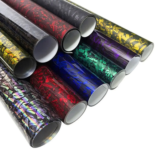 Carbon Fiber Vinyl Wrap Film – 3D/6D Matte & Gloss Forged Carbon Sticker for Car & Motorcycle (50x30cm)