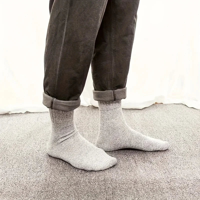 Men's Thick Terry Crew Socks, 3 or 5 Pairs