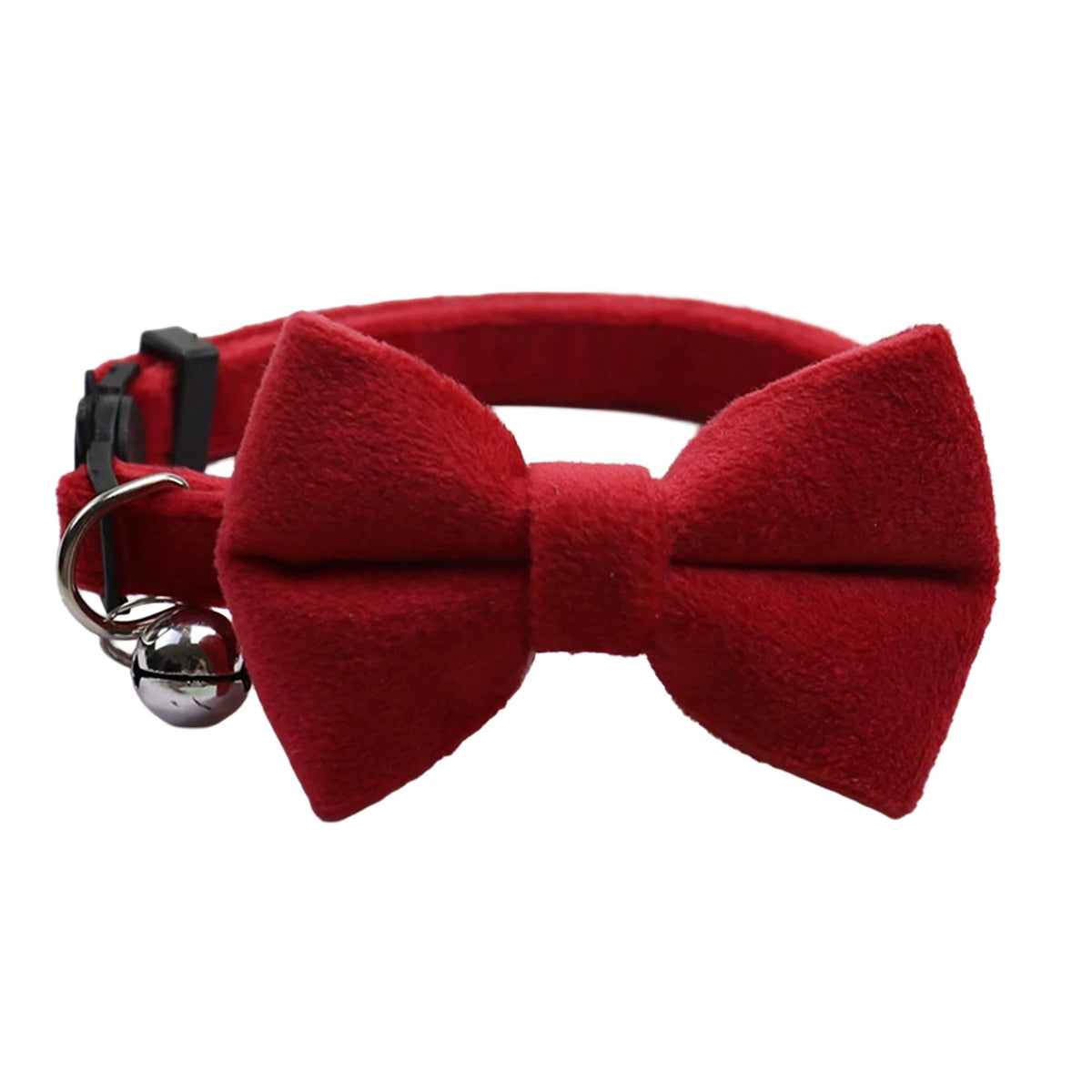 Velvet Bow Cat Collar with Bell - Adjustable Safety Buckle – photo 8