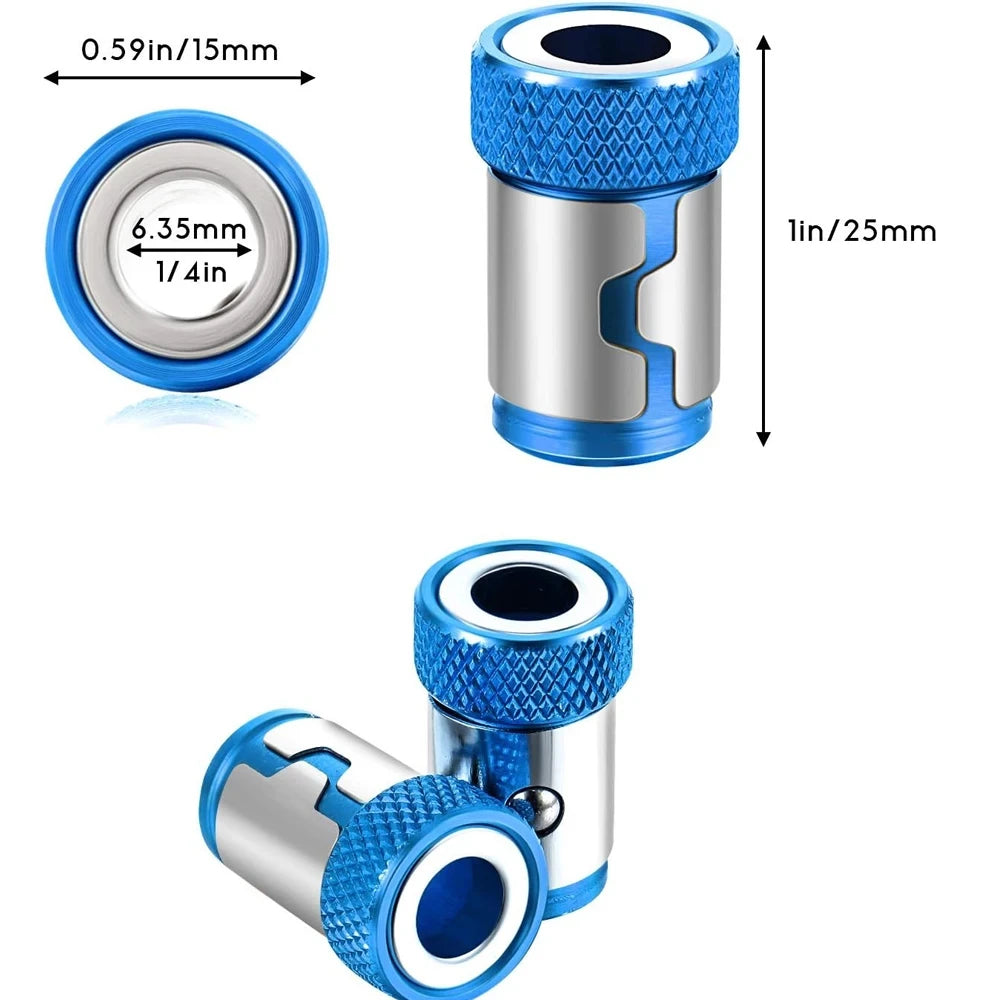 1 Pcs Magnetic Screw Rings Magnetized Ring Screwdriver Bits For 1/4 Inch 6.35MM Screwdriver Bits Electric Screwdriver Bits