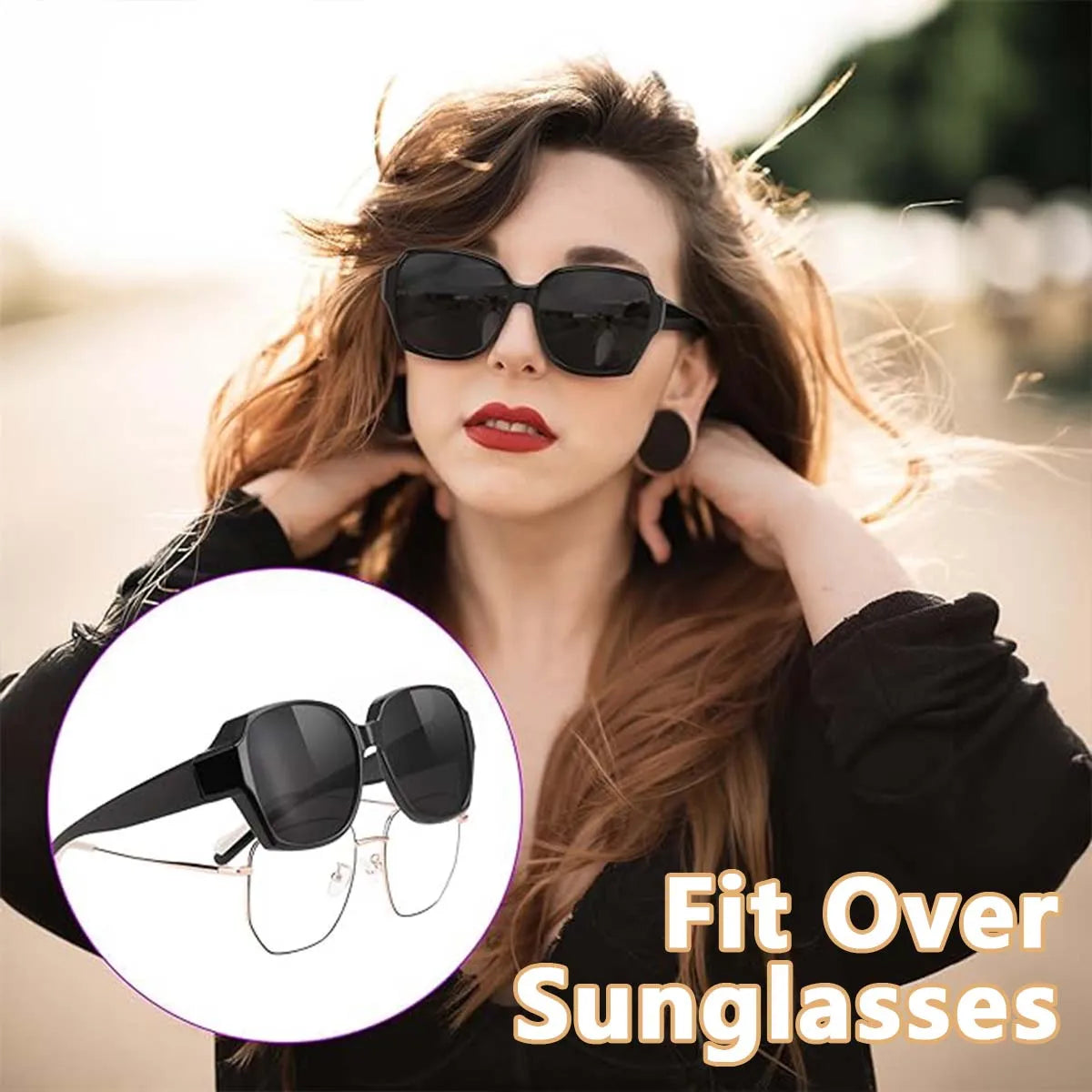 Fit-Over Sunglasses — Wrap-Around UV400 for Prescription Glasses