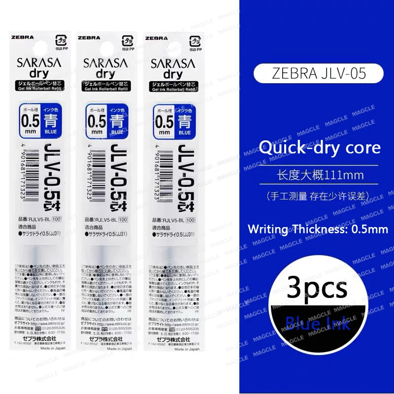 Zebra Japan SARASA Quick-Drying Neutral Pen JJZ49 0.4 Girfit Grip 0.5mm Signing Stylo Back to school aesthetic supplies statione