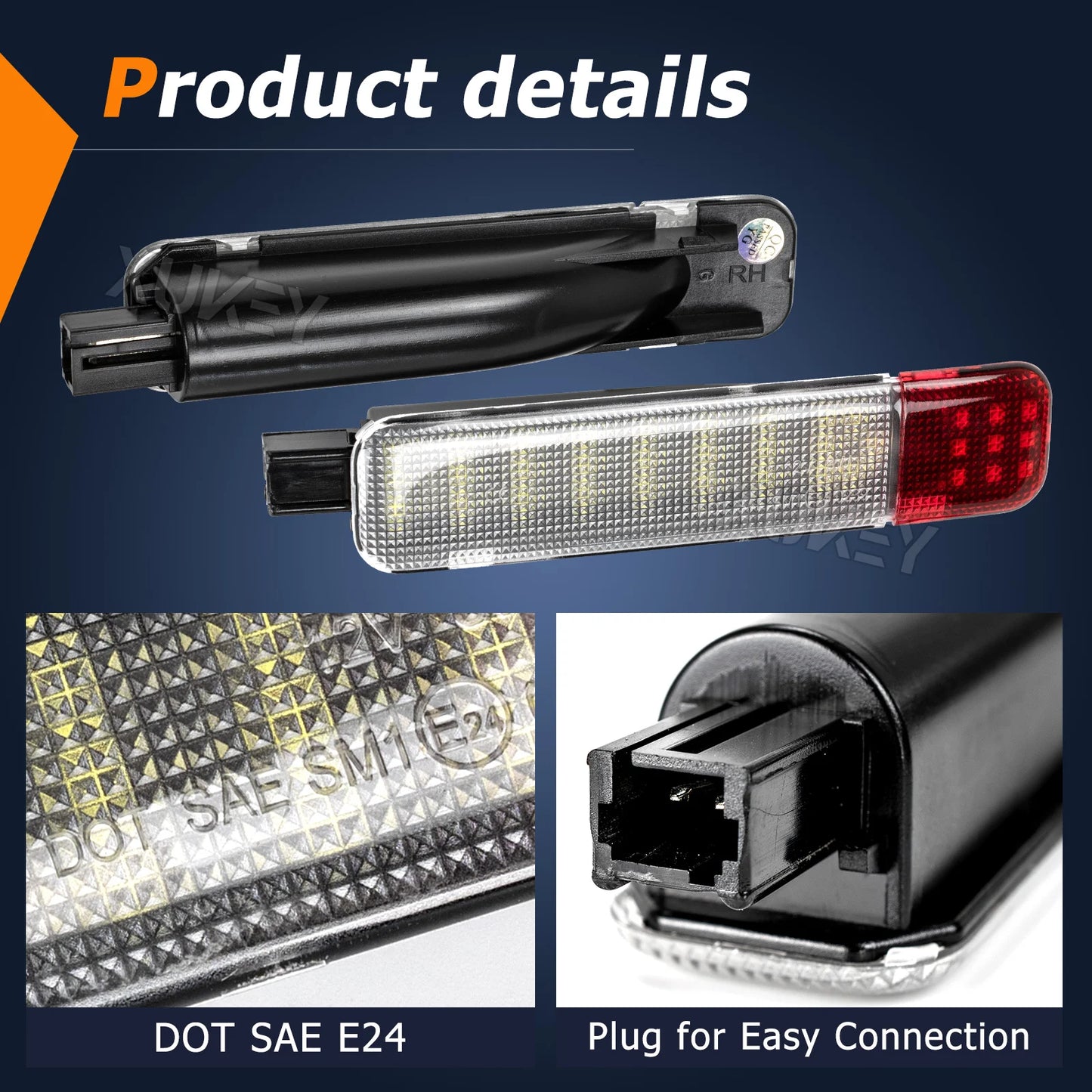 LED Door Courtesy & Warning Lights, White/Red (2-Pack) — Chevrolet Silverado 1500/2500/3500 (1997–2020)