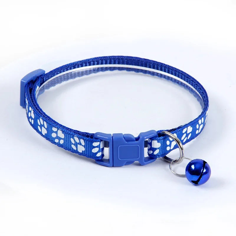 Paw Print Cat & Dog Collar - Quick-Release Bell Collar – photo 10