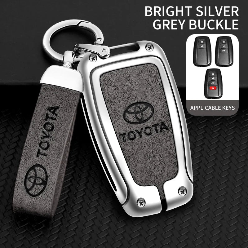 Car Key Case Bag Cover Shell For Toyota CHR Prado 2017 2018 Prius Camry Corolla RAV4 2017 2018 2019 2020 Protector Accessories