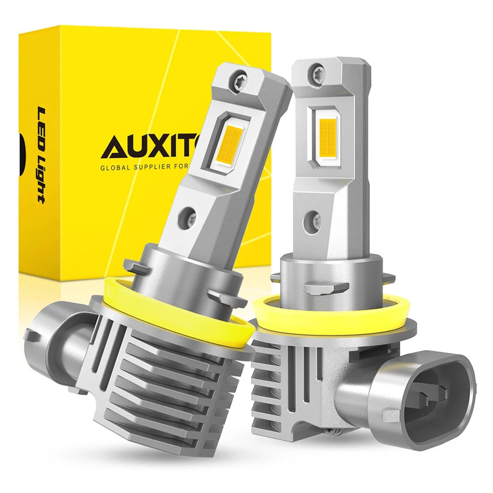AUXITO 2Pcs 16000LM H8 H11 LED CSP Chip Fog Lights Bulb HB4 9006 9005 HB3 LED Lamp Headight For BMW Toyota 6500K White Yellow