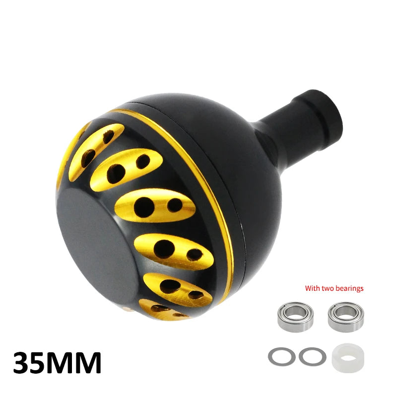 EKfan 30/35/38mm Alloy Metal Fishing Handle Knob For Spinning Baitcast Reel Dawa Shmano 4MM Shaft Fishing Rocker DIY Tool Parts