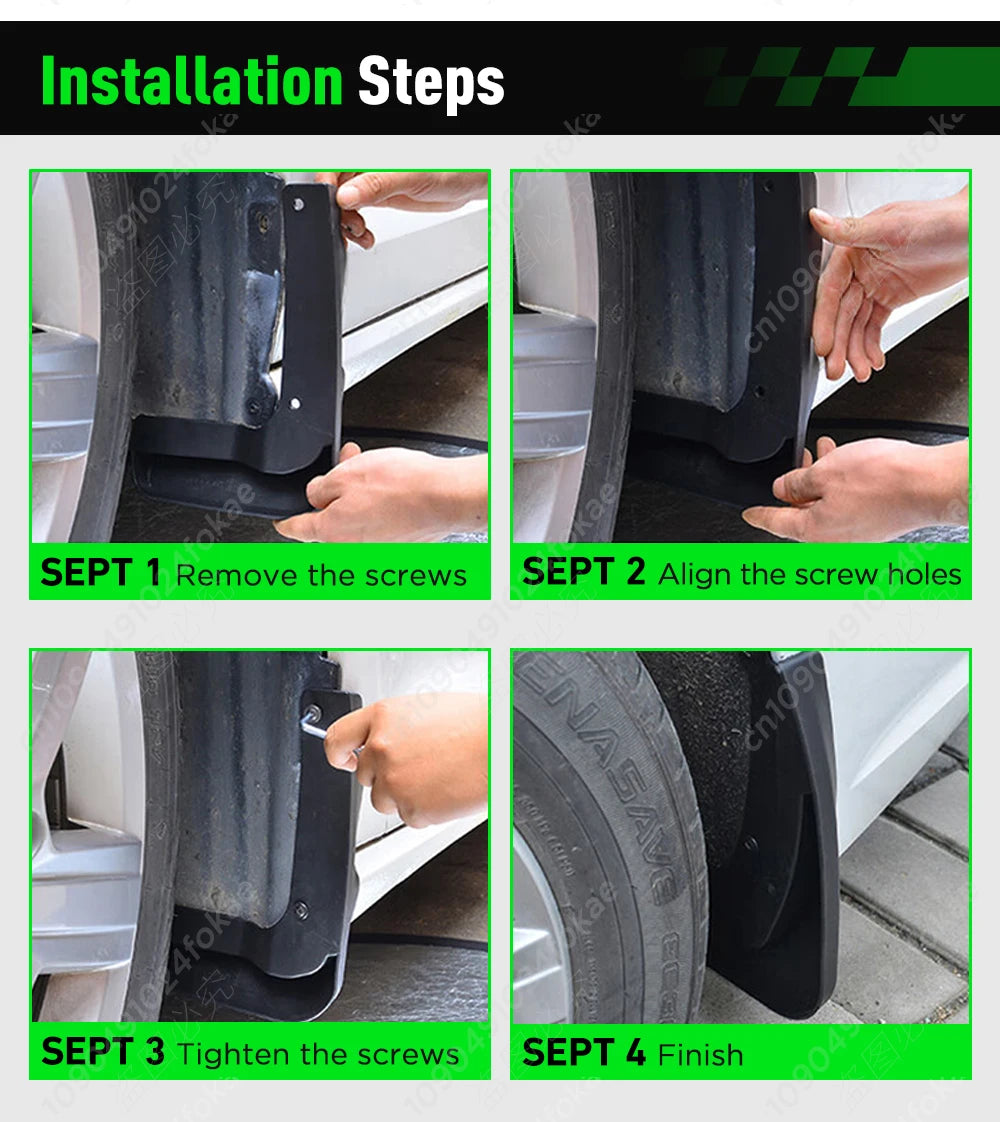 Mud Flaps Splash Guards for Ford F-150 2009–2020 (Front & Rear)