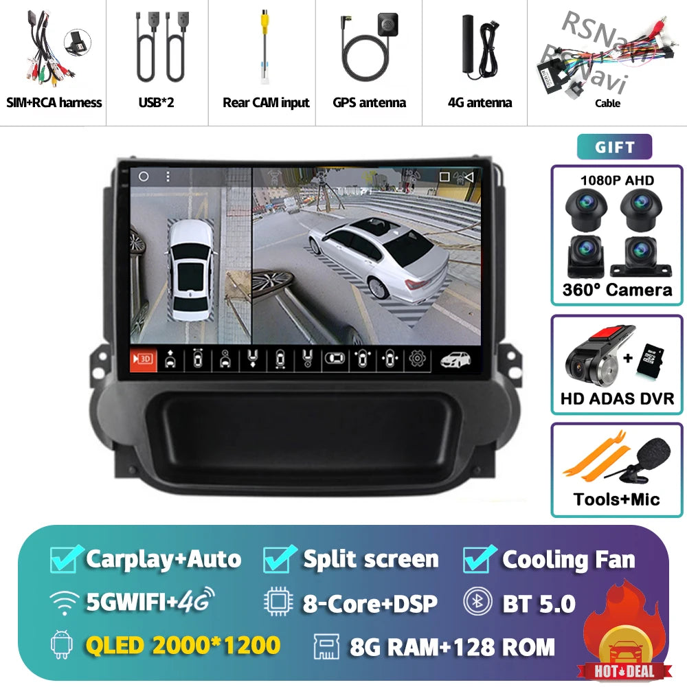 Android 16 Carplay Auto Car Radio Multimedia Player For Chevrolet Malibu 2012-2015 Autoradio DSP GPS Stereo WIFI 2din 16G-512G