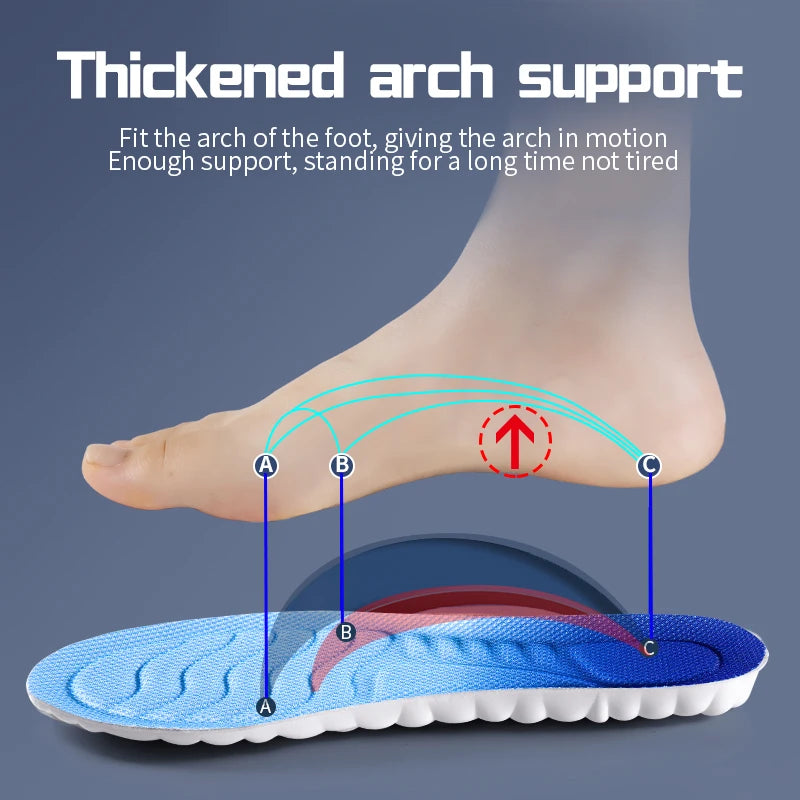 4D Cloud Sports Insoles – Shock Absorbing, Breathable PU Shoe Inserts