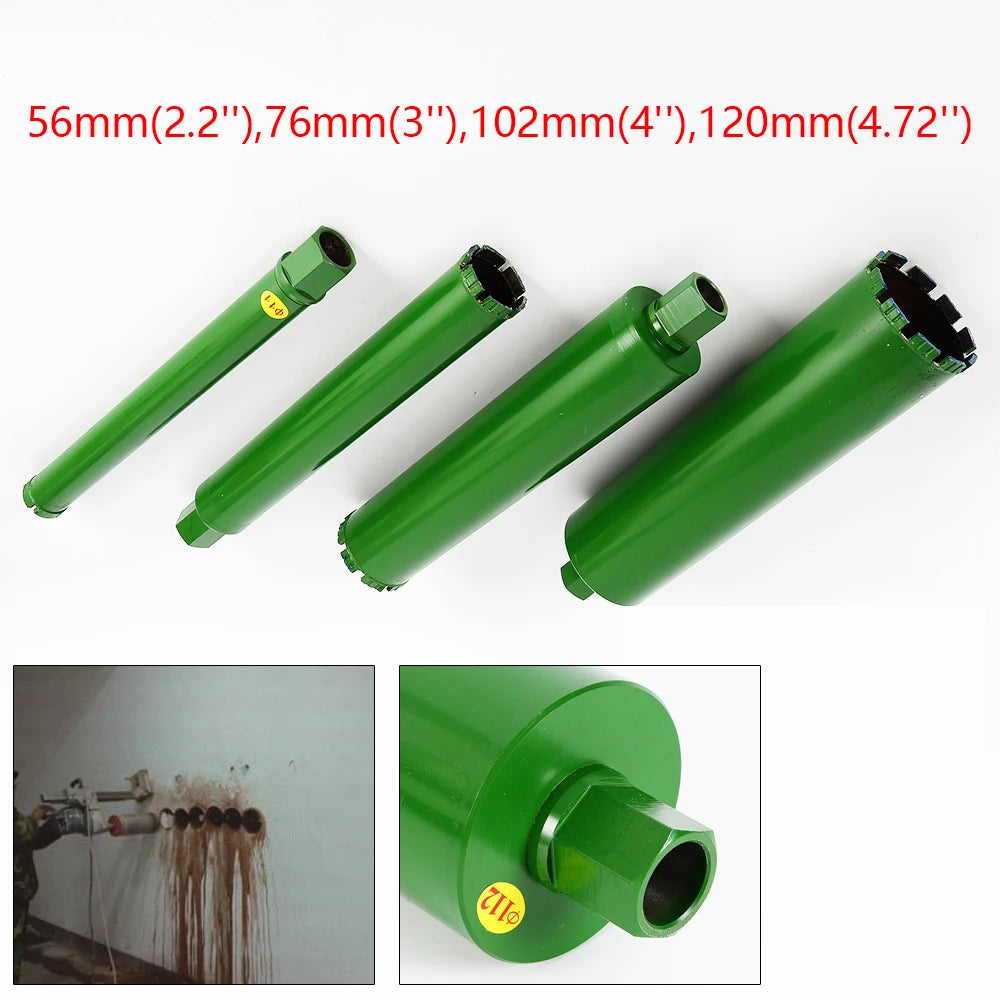 4pcs Wet Diamond Core Drill Bit Sets Concrete Brick Granite Core Drill Bit 2.2'' 3'' 4'' 5'' For Drilling Holes In Hard Concrete