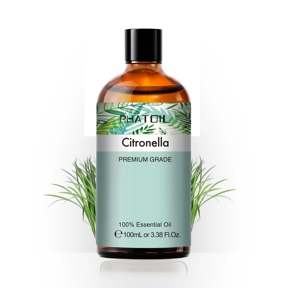 100ml Pure Essential Oil for Diffusers — Aromatherapy (Lavender, Rose, Peppermint & More)