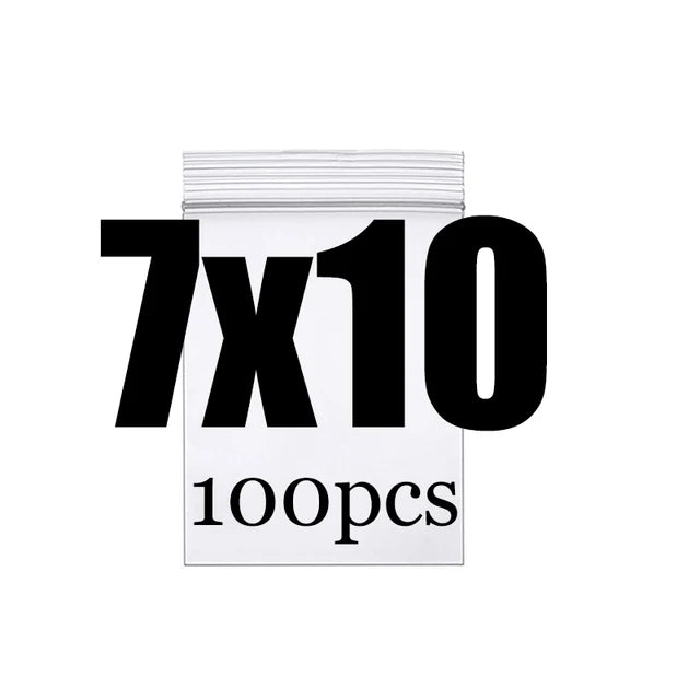 Clear Thick Zip Lock Ziplock Storage Bags Heavy-Duty Transparent Plastic Zip Package Small Jewelry Packing Reclosable Poly Pouch
