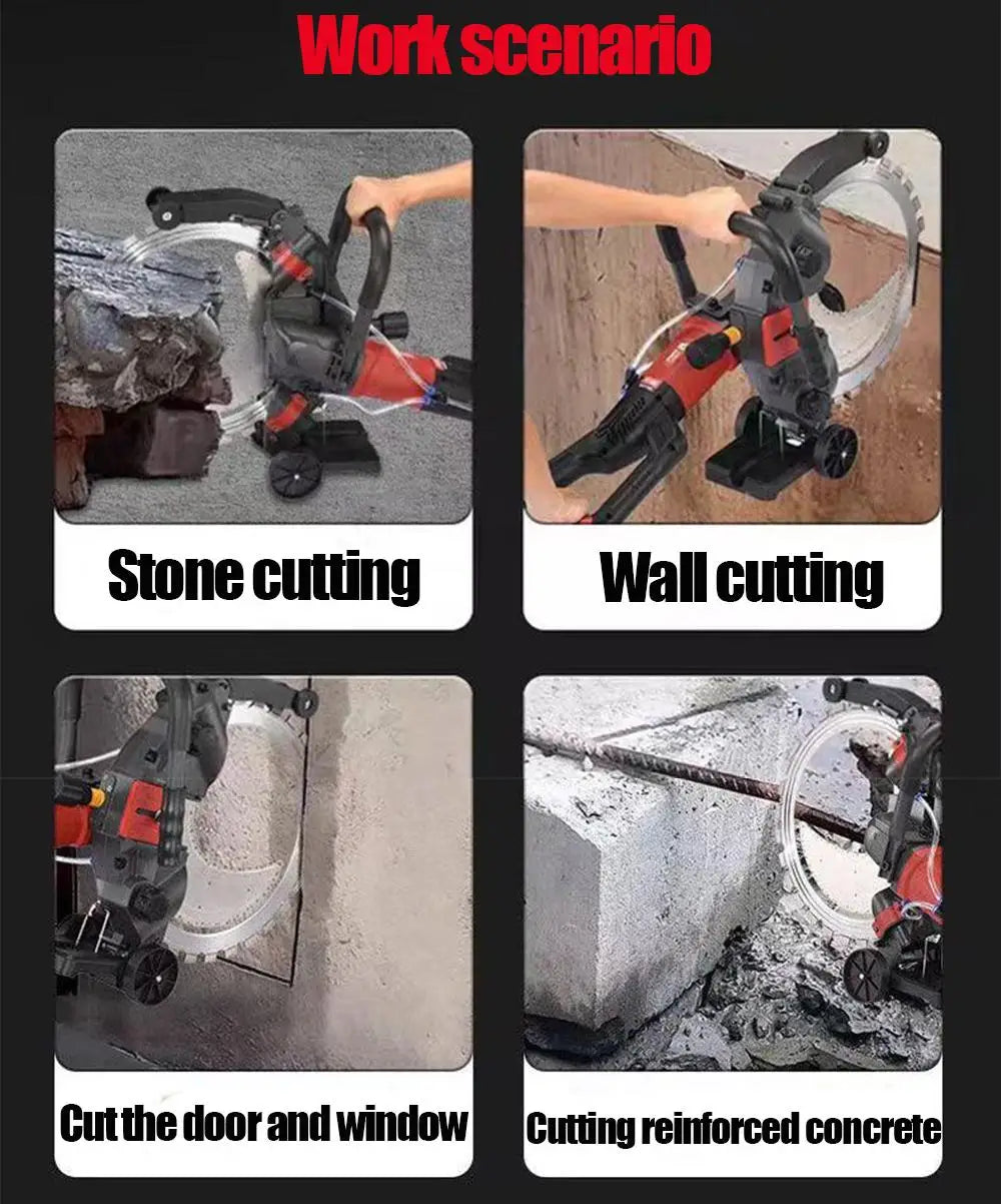 Can cut 30CM Concrete Saw High Frequency Brushless Ring Saw Electric Concrete Cutter Wall Cutting Wet Saw For Stone Cutting