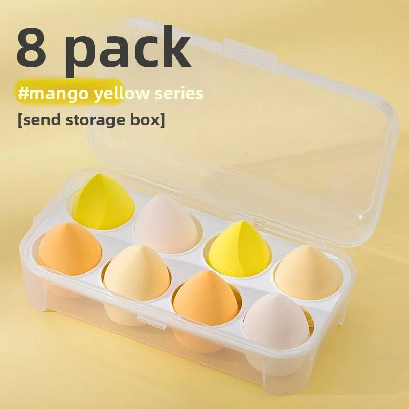 Makeup Sponge Set Dual Use for Liquid/Powder Foundation Beauty Egg Finger Sponges Cosmetic Puff Women Makeup Tools with Box