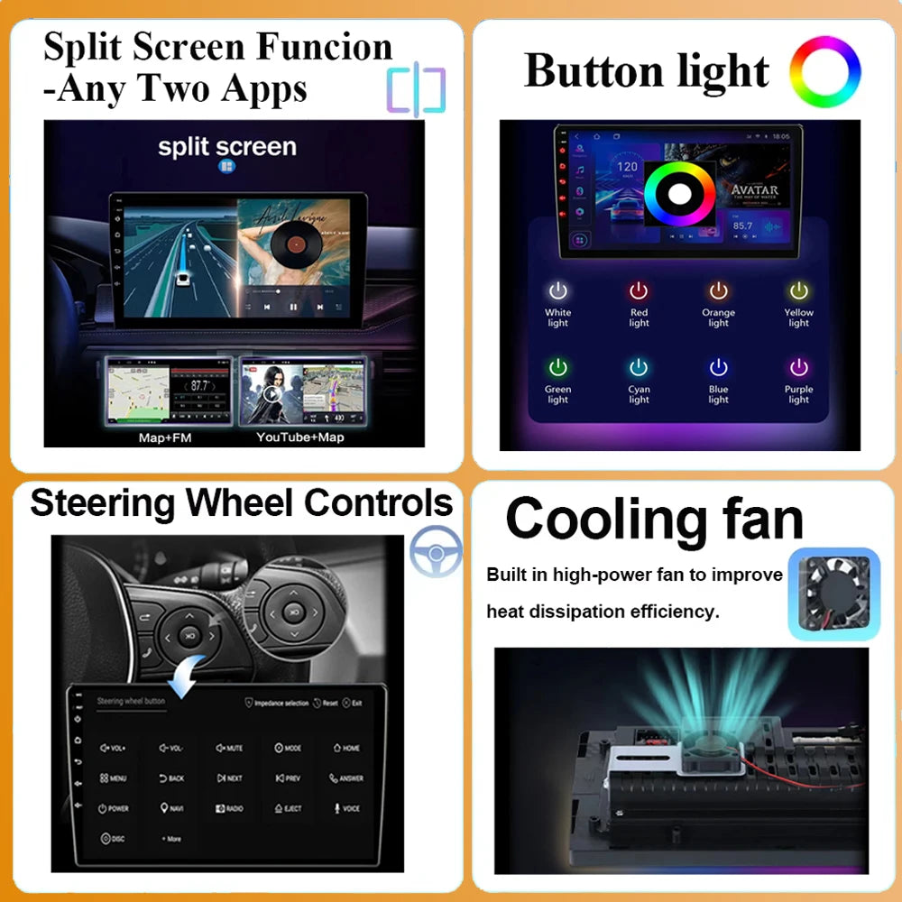 Android 15 For Chevrolet Spark M300 2009-2016 Car Radio Multimedia Video Player Navigation GPS wireless android Carplay 4G WIFI