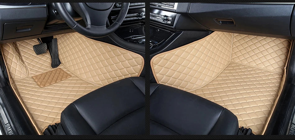 Custom-Fit Leather Car Floor Mats for Ford F-150 2009–2023 (Full Set)