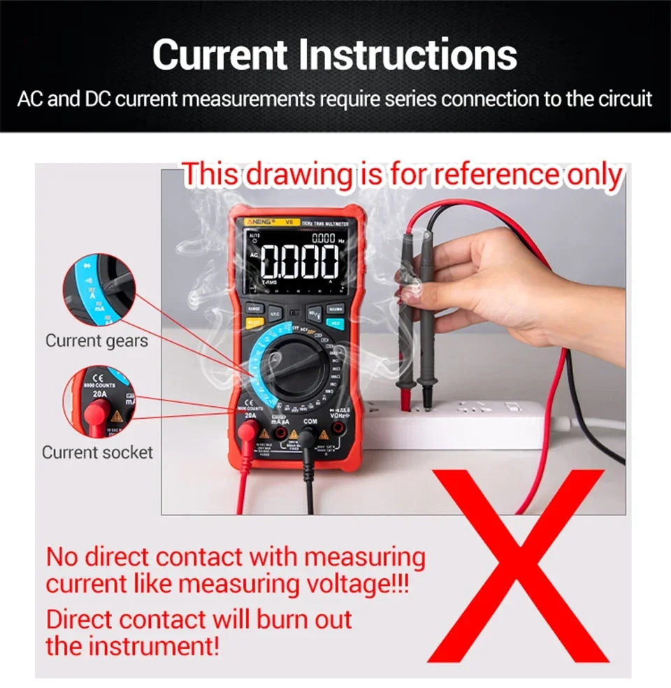 ANENG 683 Smart Multimeter Tester High-end Touch Rechargeable 6000 Counts Multimetro Test Multitester AC/DC Voltage Current Tool