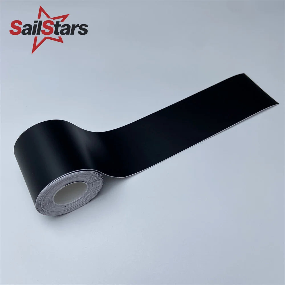 Matte Black 3/5/7/10 cm Vinyl Wrap Stripes Chrome Delete Tape Window Trim Film Stickers For Car Body Decoration