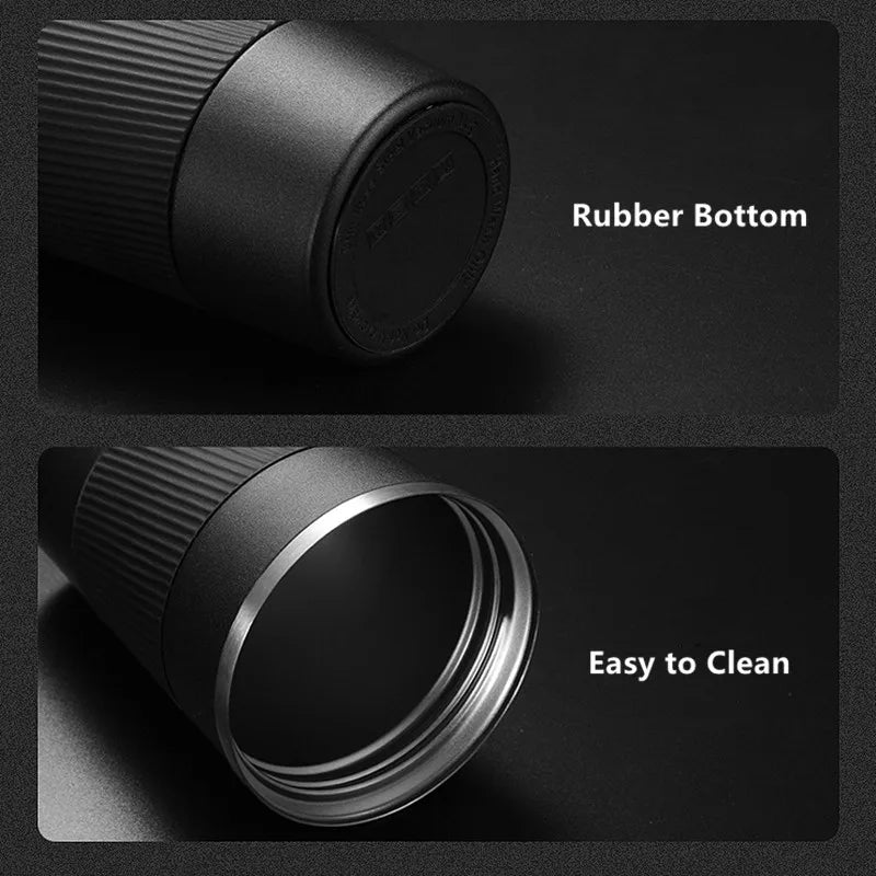 380ml/510ml Double Stainless Steel Coffee Thermos Mug with Non-slip Case Car Vacuum Flask Travel Insulated Bottle