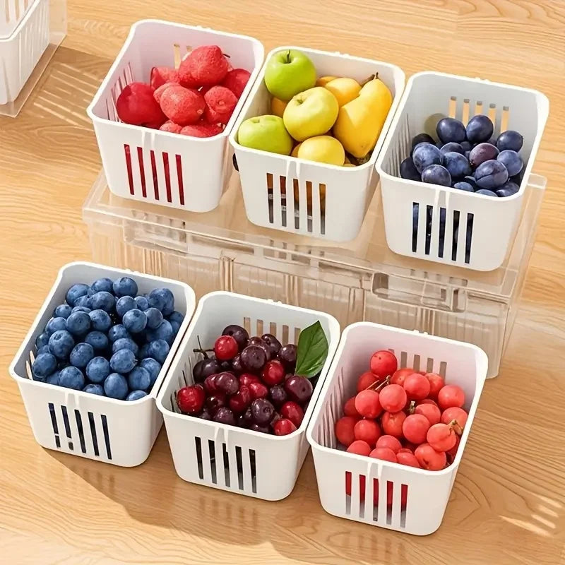 Square Fridge Storage Box Set - Clear Compartment Produce Keeper - photo 5