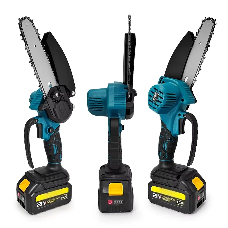 1700RPM 6 Inch Mini Li-Ion Electric Chainsaw One Hand Portable Electric Saw Fit 18V Makita Battery
