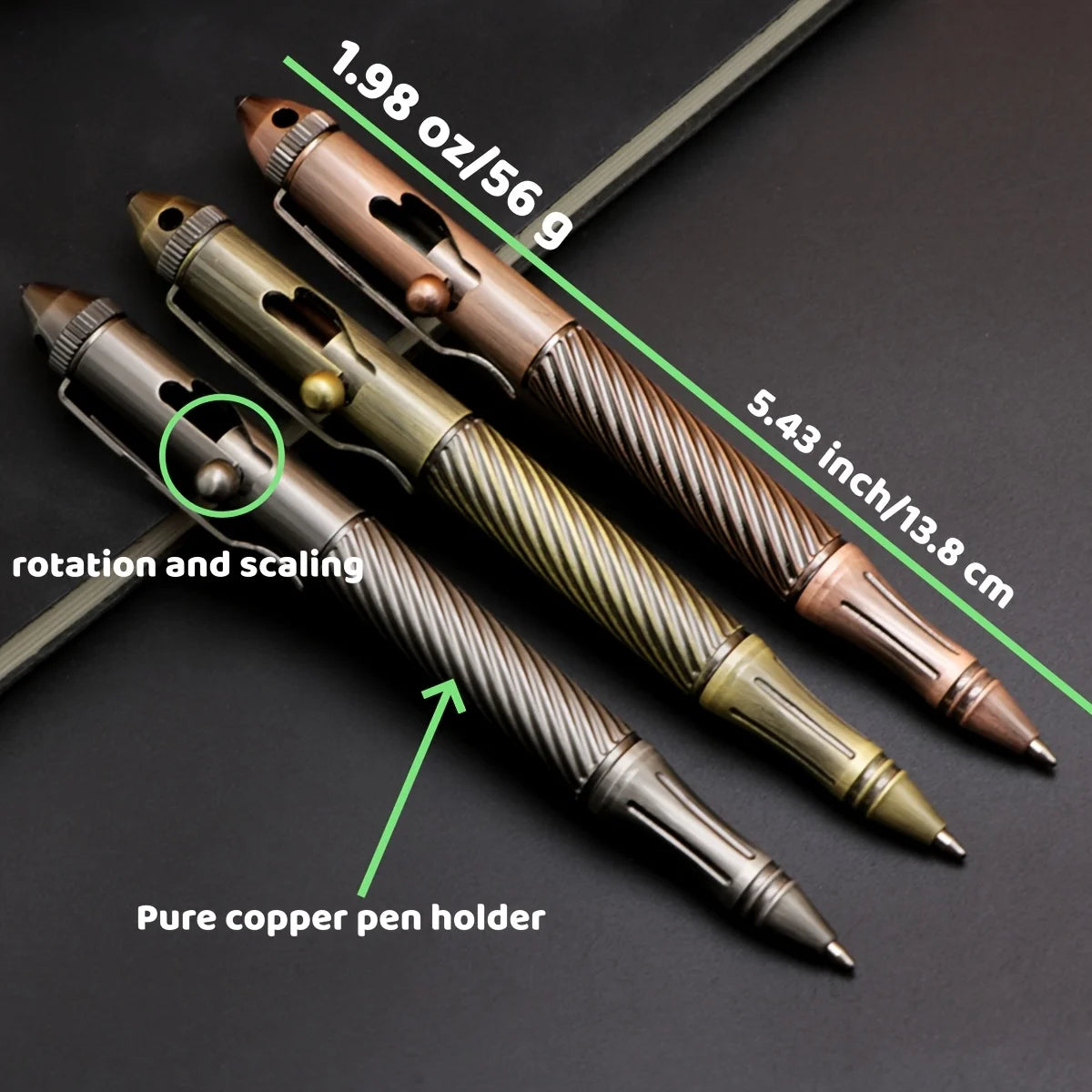 Elegant Brass Ballpoint Pen with Tungsten Steel Nib